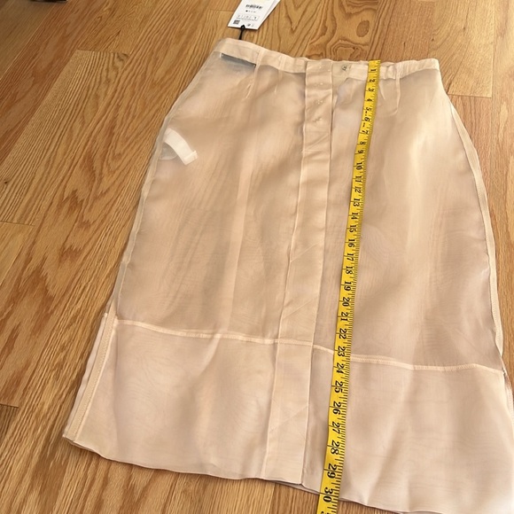 New! zara Ateller large lingerie style silk blend sheer two piece silk skirt. - Picture 13 of 16